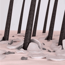 GIF showing the CheekyGlo Scalp Scrubber gently removing dandruff and product buildup from the scalp