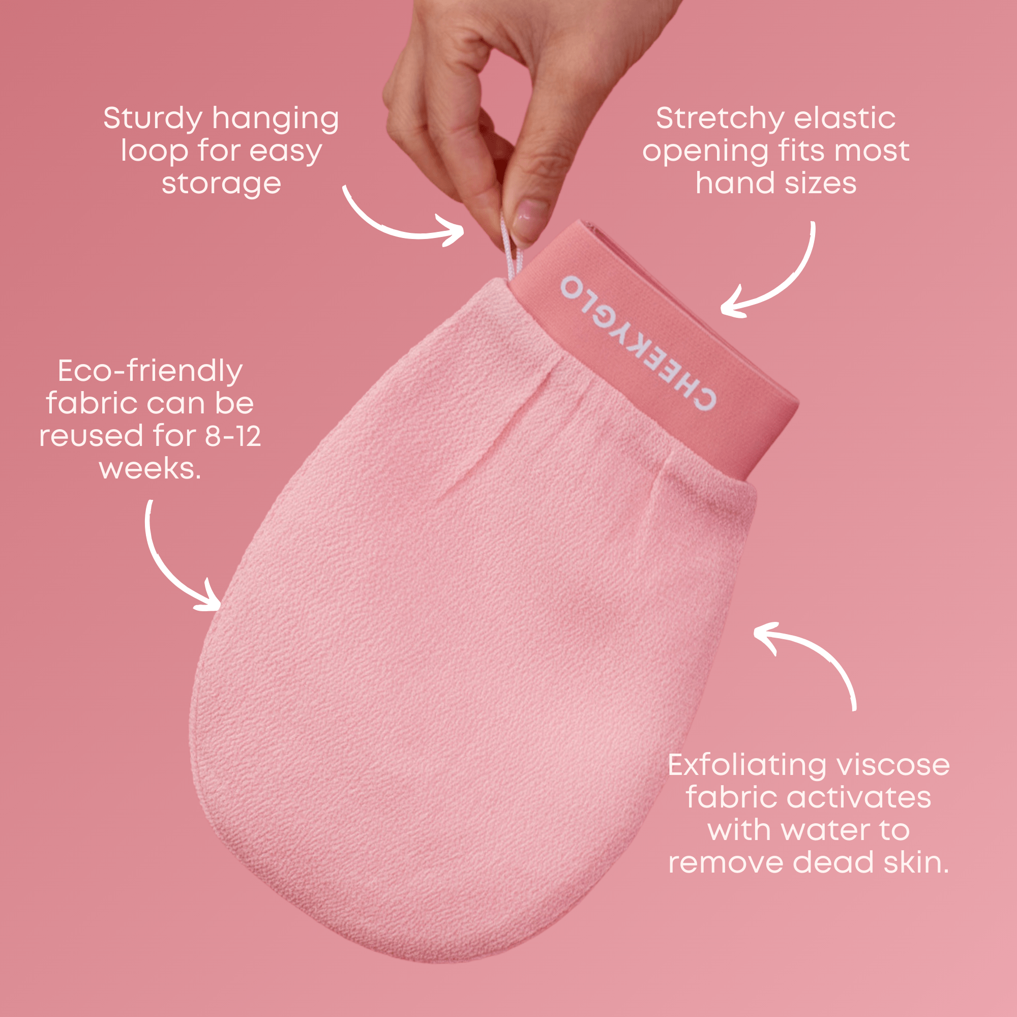 Black+Pink Exfoliating Glove Duo - CHEEKYGLO