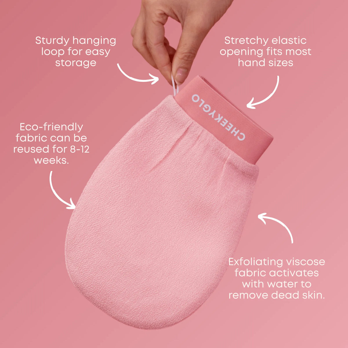 Black+Pink Exfoliating Glove Duo - CHEEKYGLO