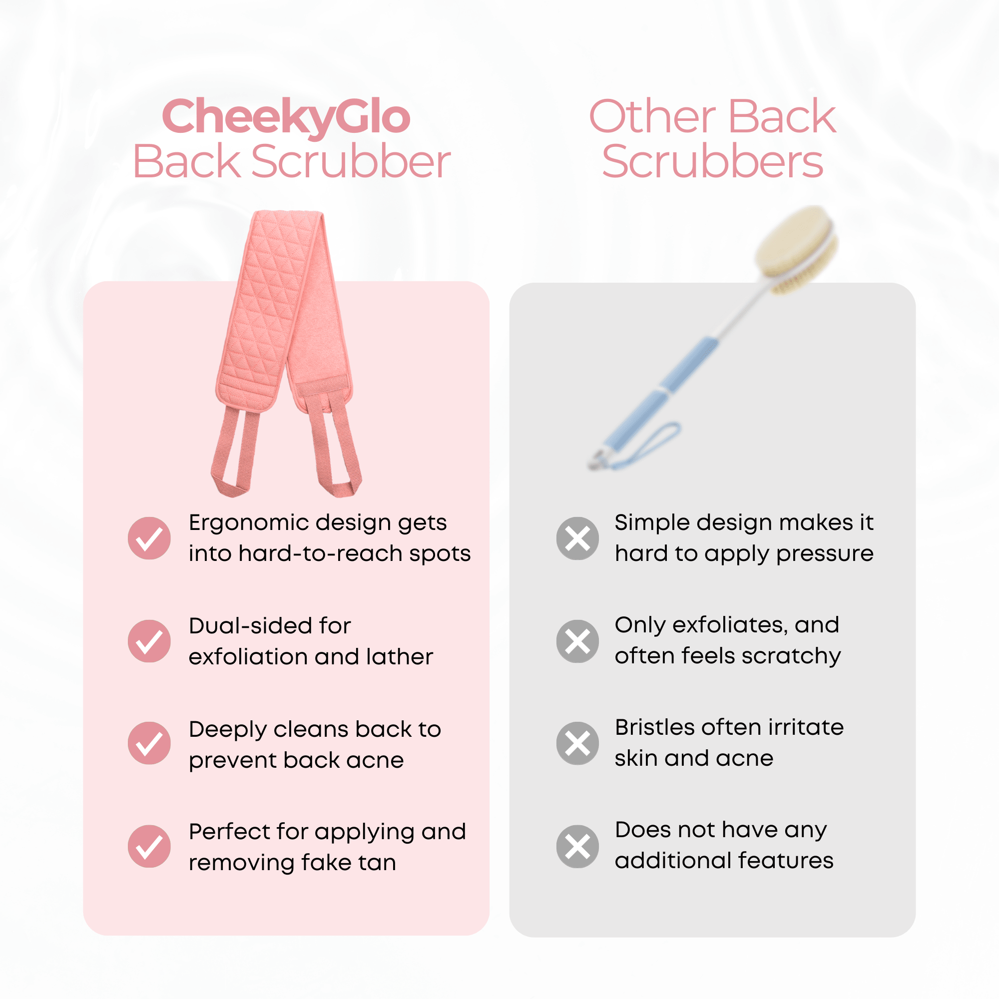 CheekyGlo Exfoliating Back Scrubber - CHEEKYGLO