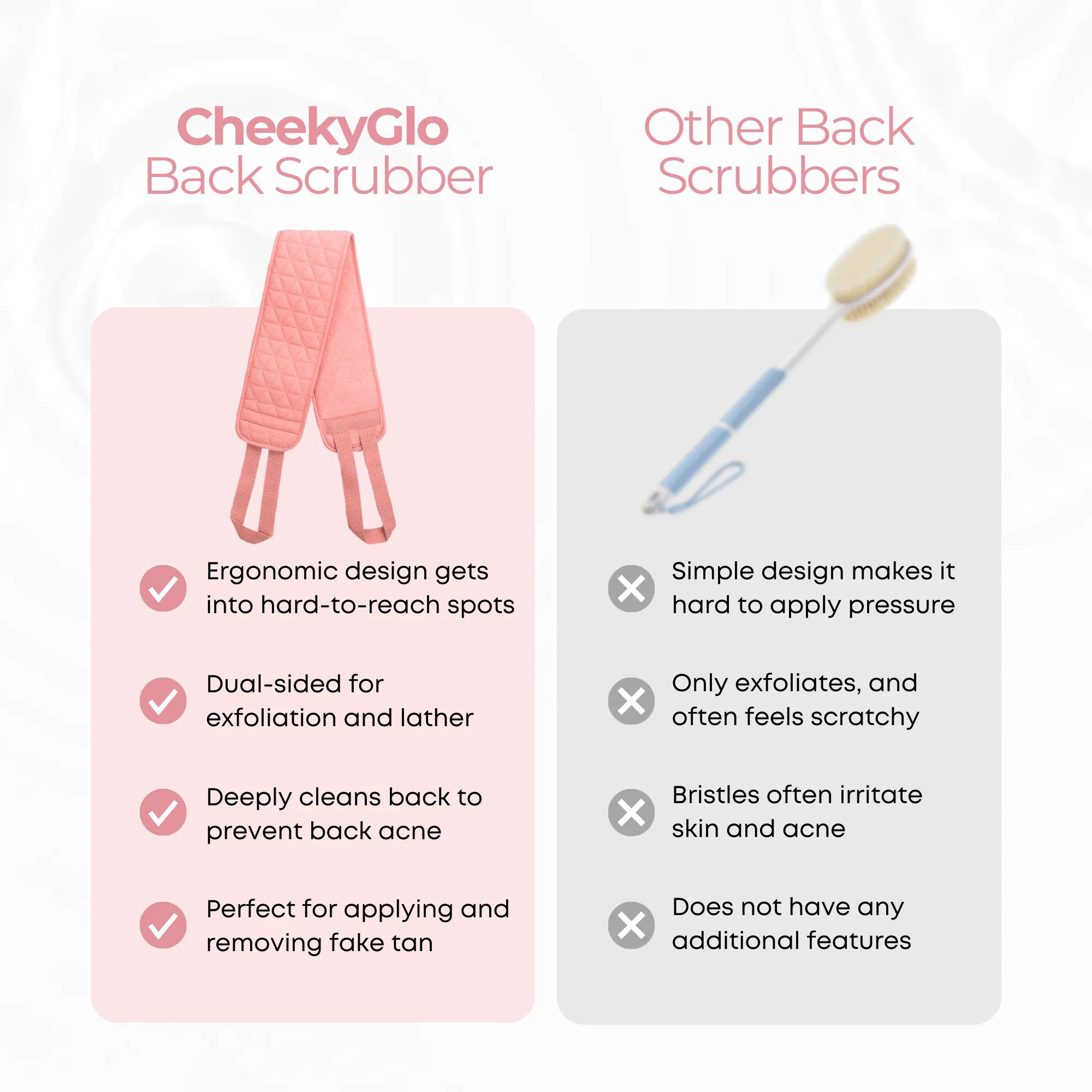 CheekyGlo Exfoliating Back Scrubber - CHEEKYGLO