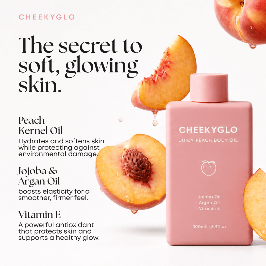 CheekyGlo Juicy Peach Body Oil - CHEEKYGLO