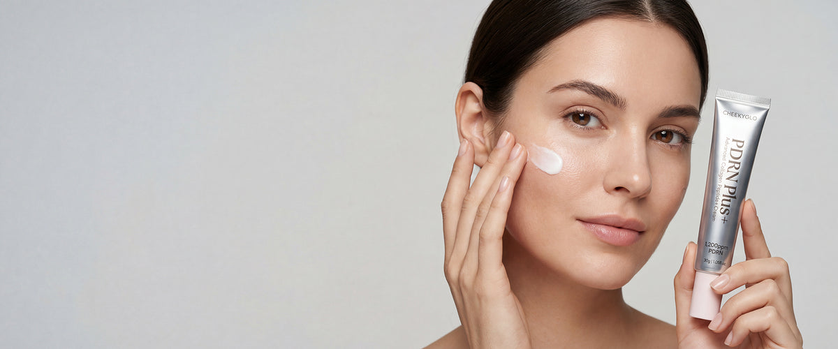 Applying PDRN cream