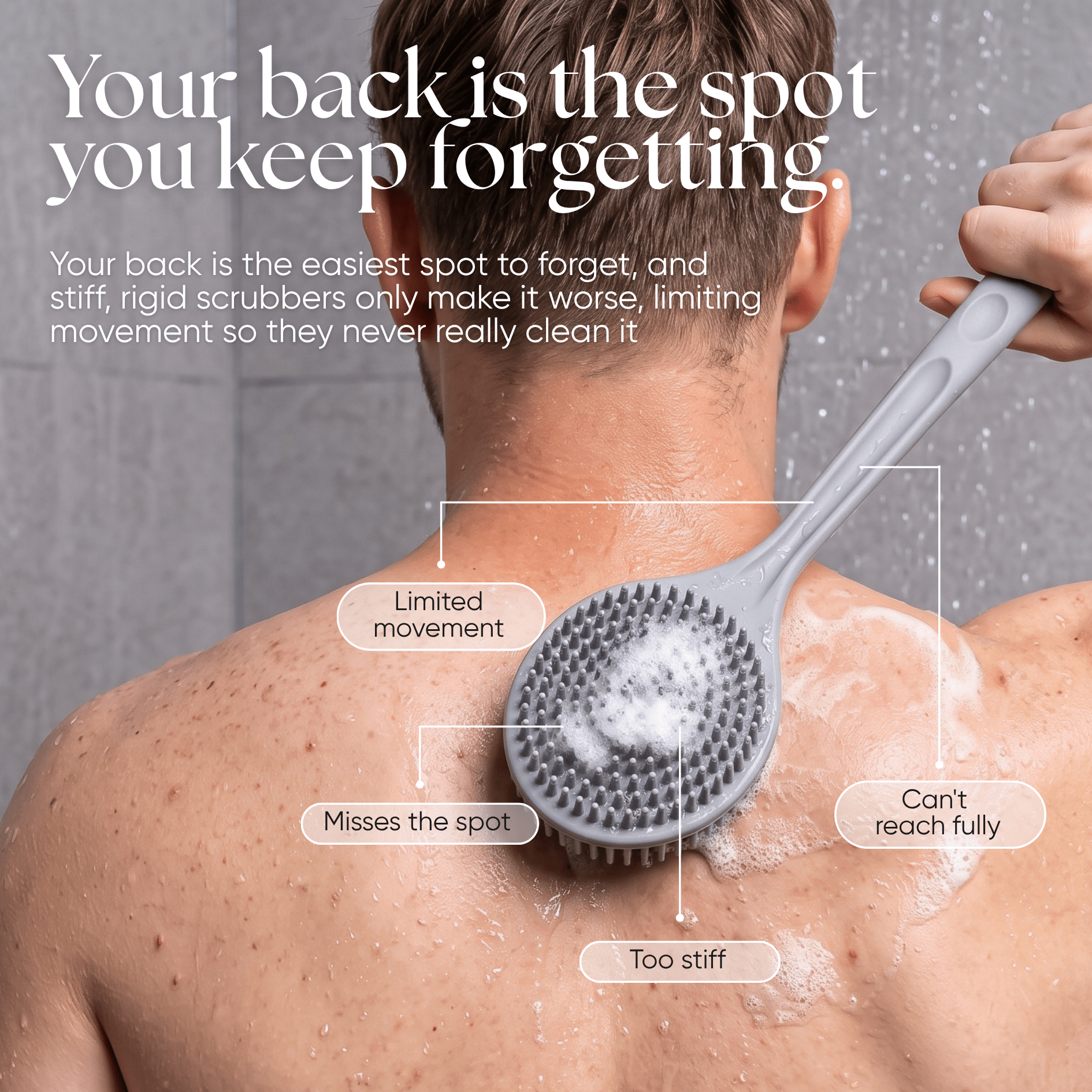 CheekyGlo Exfoliating Back Scrubber - CHEEKYGLO