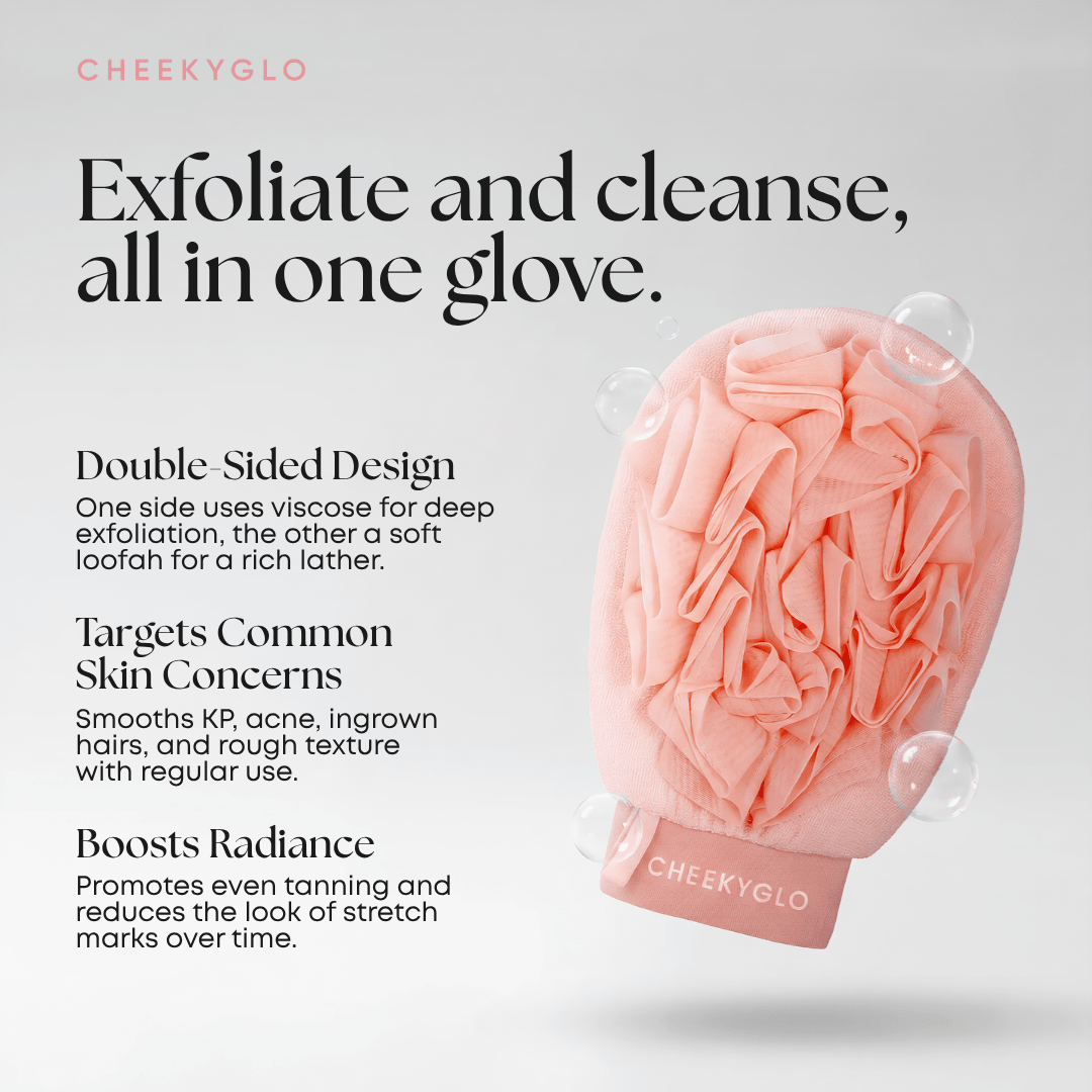 CheekyGlo Exfoliating Loofah Glove - CHEEKYGLO