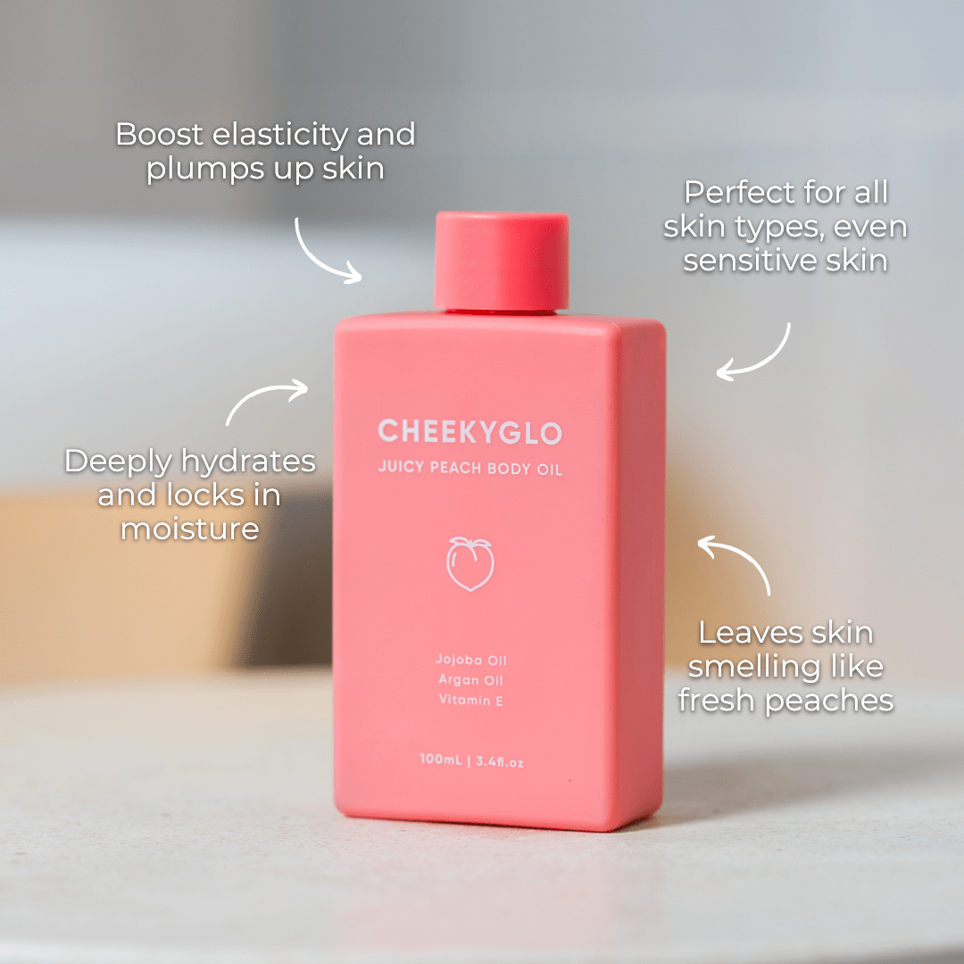CheekyGlo Juicy Peach Body Oil - CHEEKYGLO