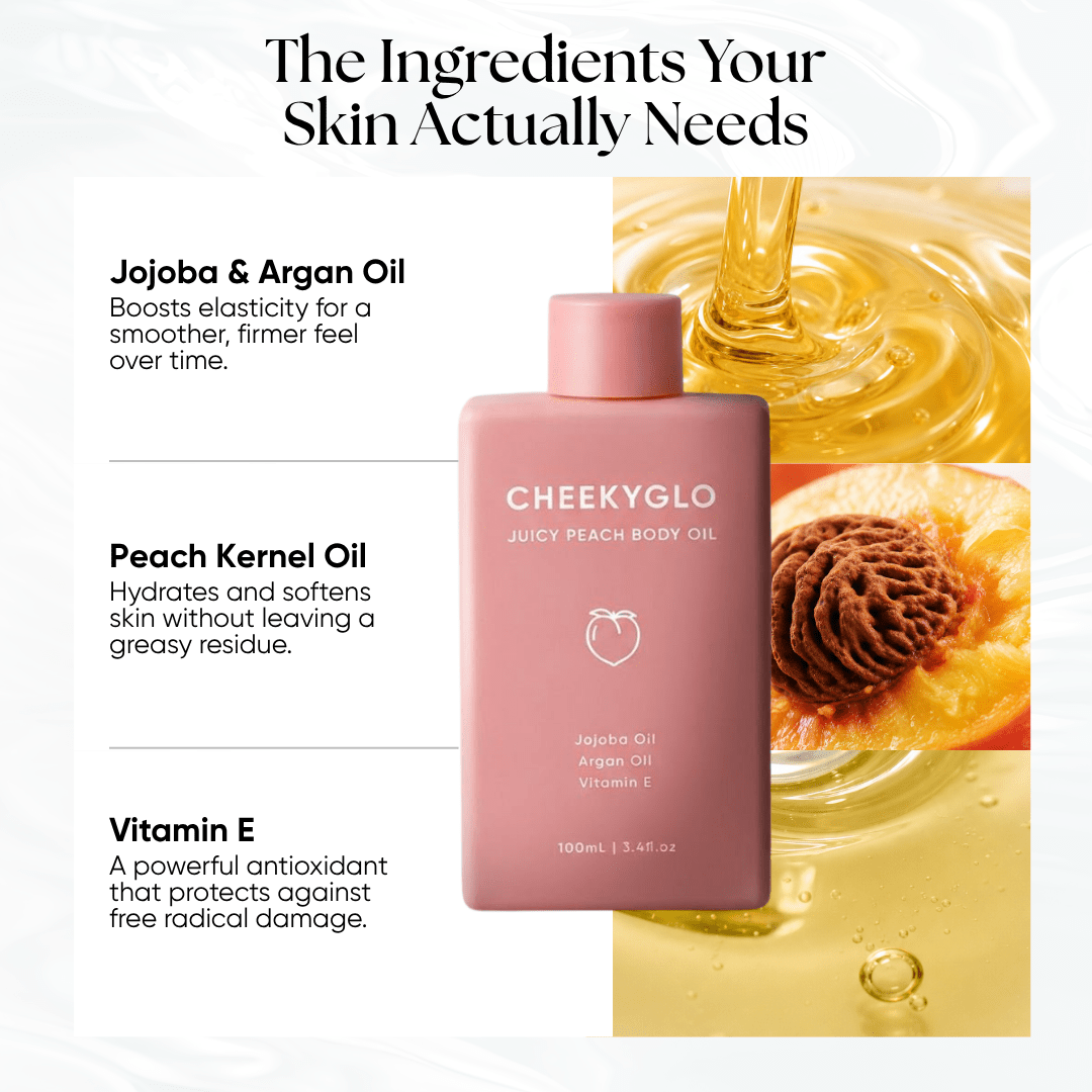 CheekyGlo Juicy Peach Body Oil - CHEEKYGLO