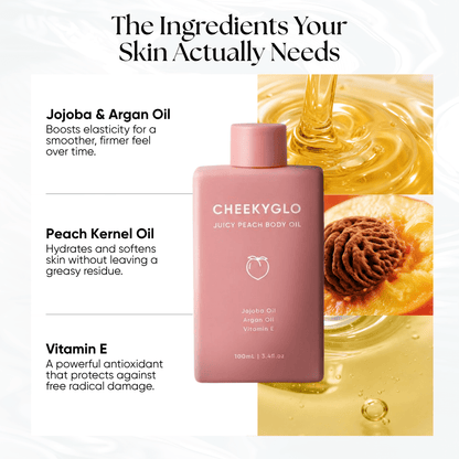 CheekyGlo Juicy Peach Body Oil - CHEEKYGLO