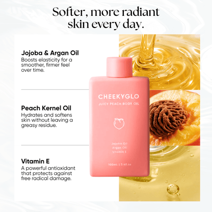 CheekyGlo Juicy Peach Body Oil - CHEEKYGLO