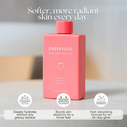CheekyGlo Juicy Peach Body Oil - CHEEKYGLO