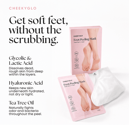 Exfoliating Foot Peeling Mask (2 Pack) - CHEEKYGLO
