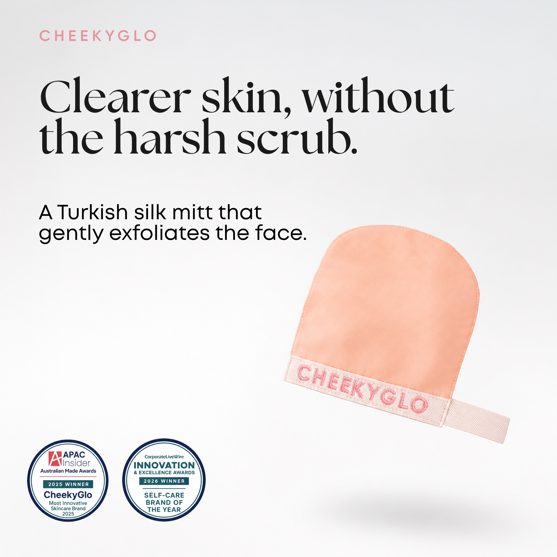 CheekyGlo Silk Exfoliating Face Mitt