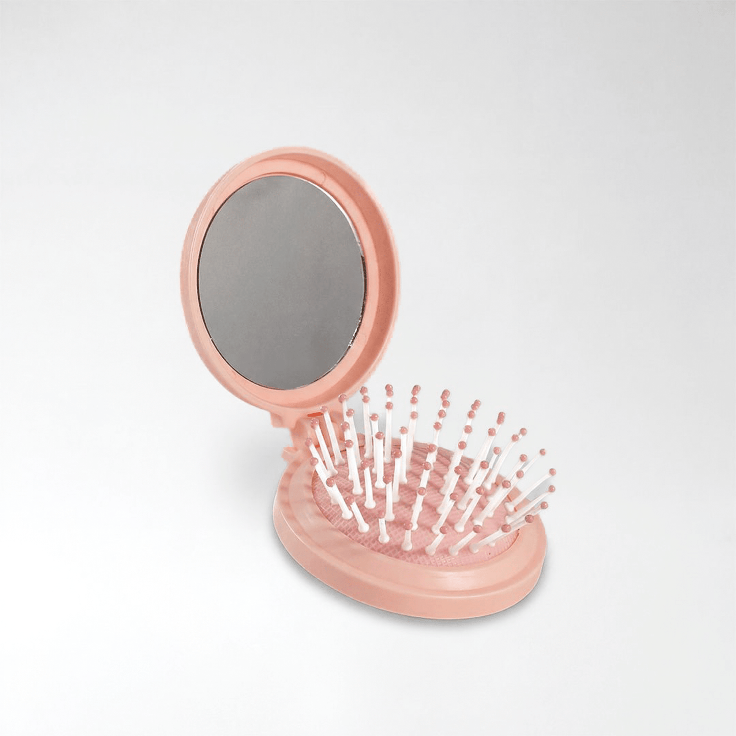 Mini Folding Hair Brush &amp; Mirror Compact - CHEEKYGLO