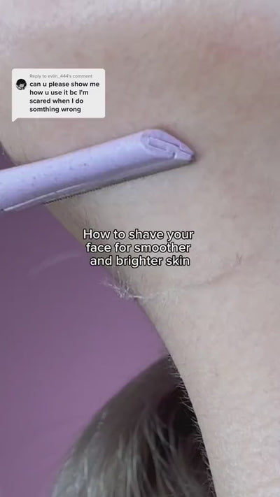 how to properly use the cheekyglo dermablade to achieve smoother and brighter facial skin